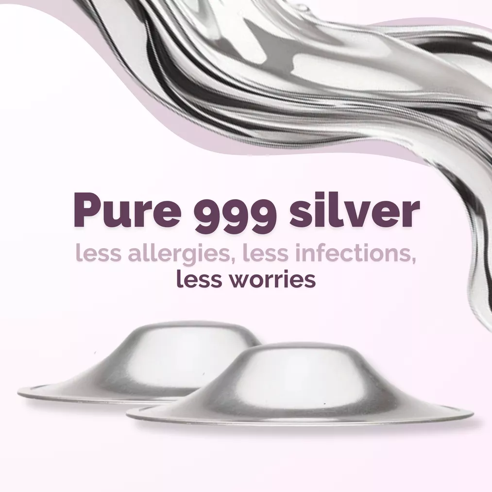 Livella Silver Nursing Cups - Pure Silver