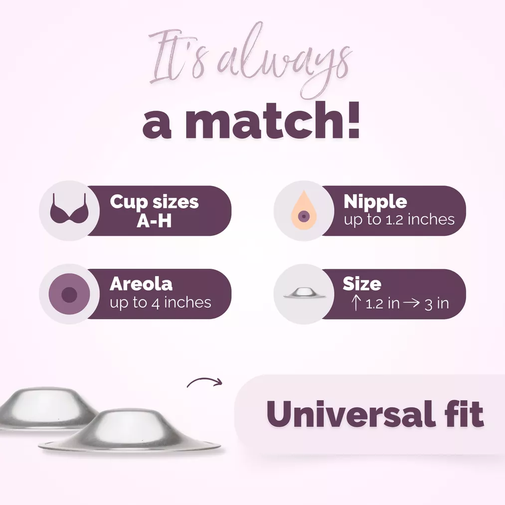 Livella Silver Nursing Cups - Universal Fit