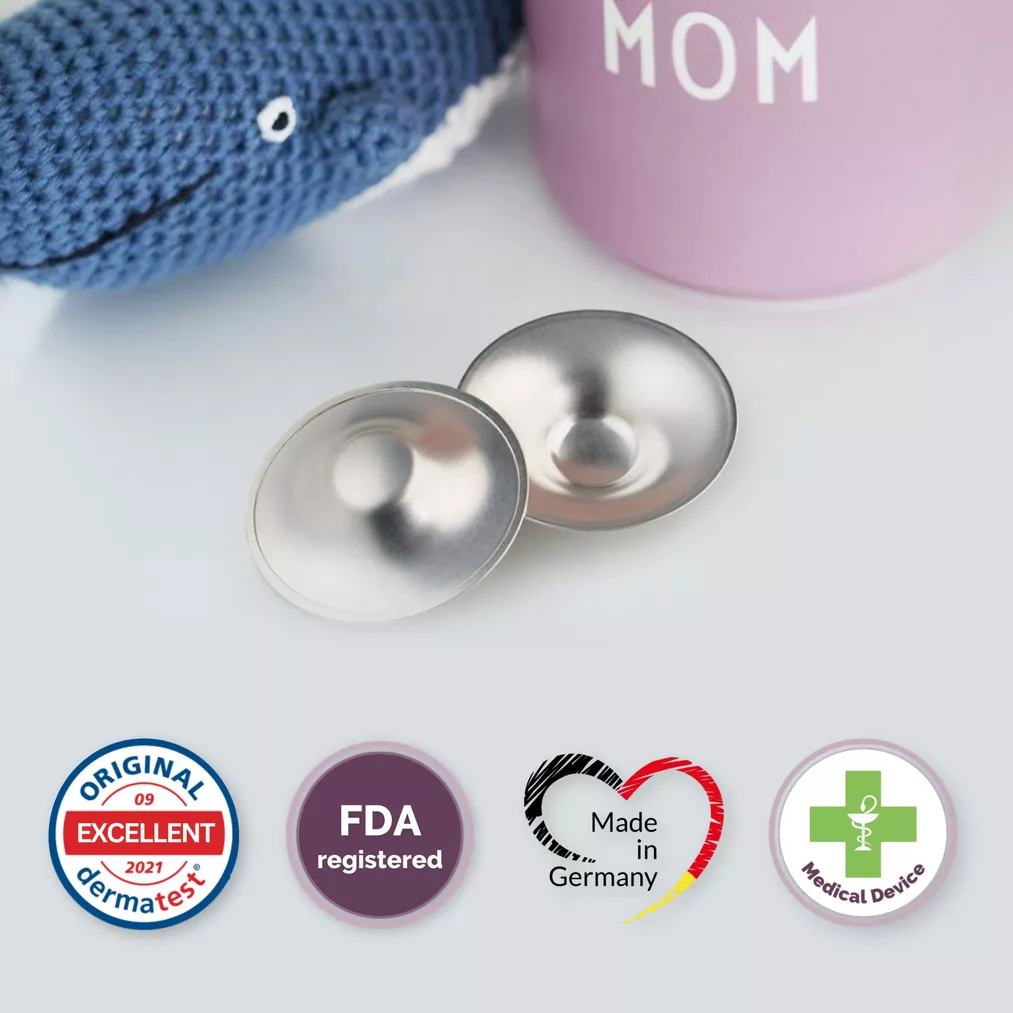 Livella Silver Nursing Cups - Approved Quality Made in Germany