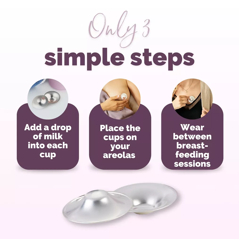 Livella Silver Nursing Cups - Only 3 Simple Steps!